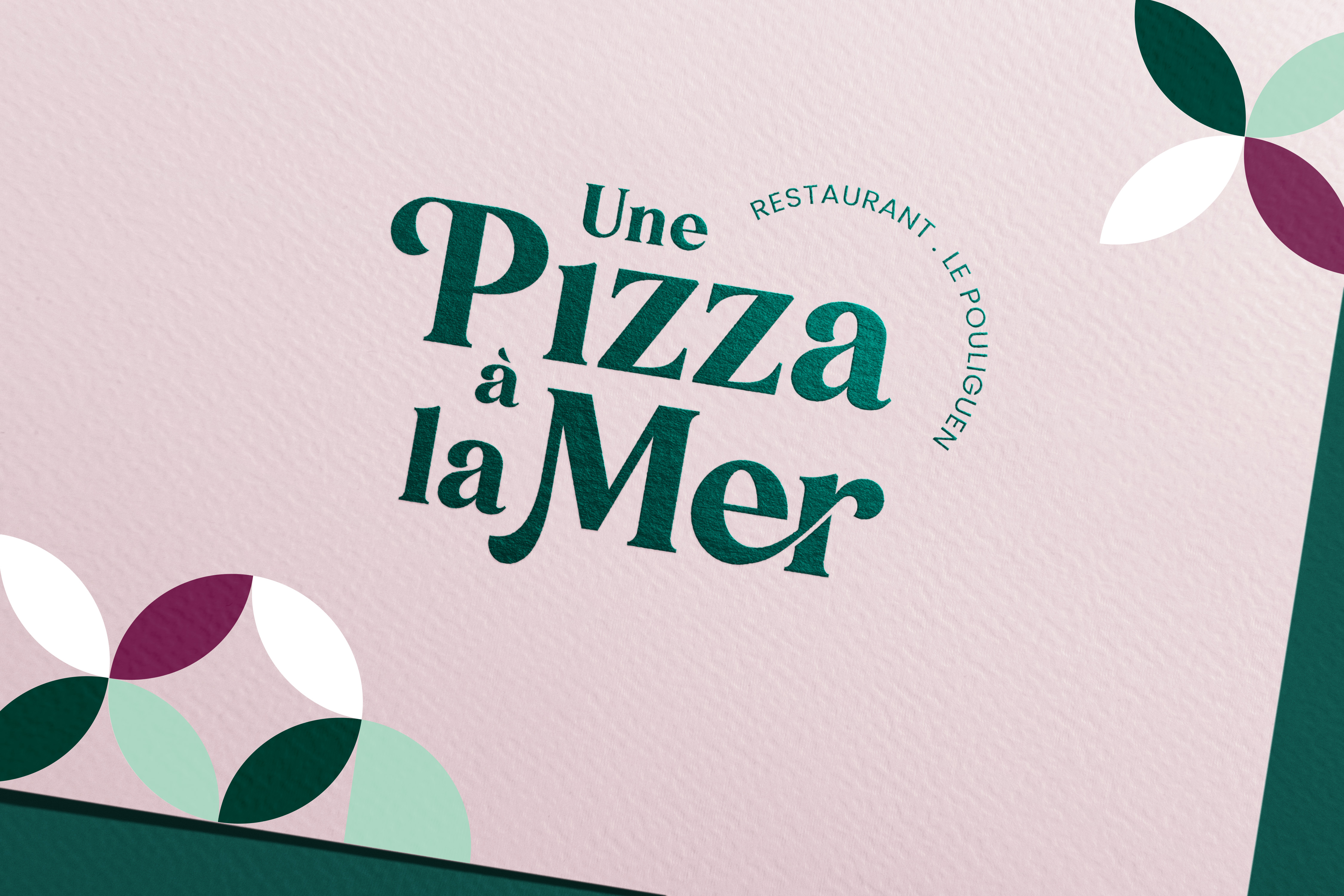 Logo restaurant pizza à la mer
