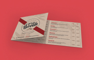menu dépliant pizzeria