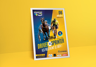 Affiche cyclisme hippodrome